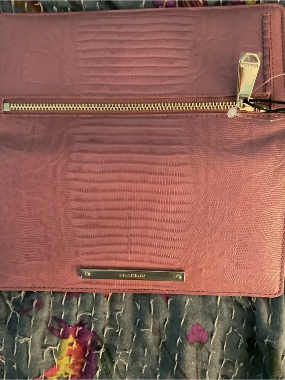 NWT Brahmin Ady in PINK ALLOVER LIZARD genuine leather Wallet $125 - Picture 4 of 11